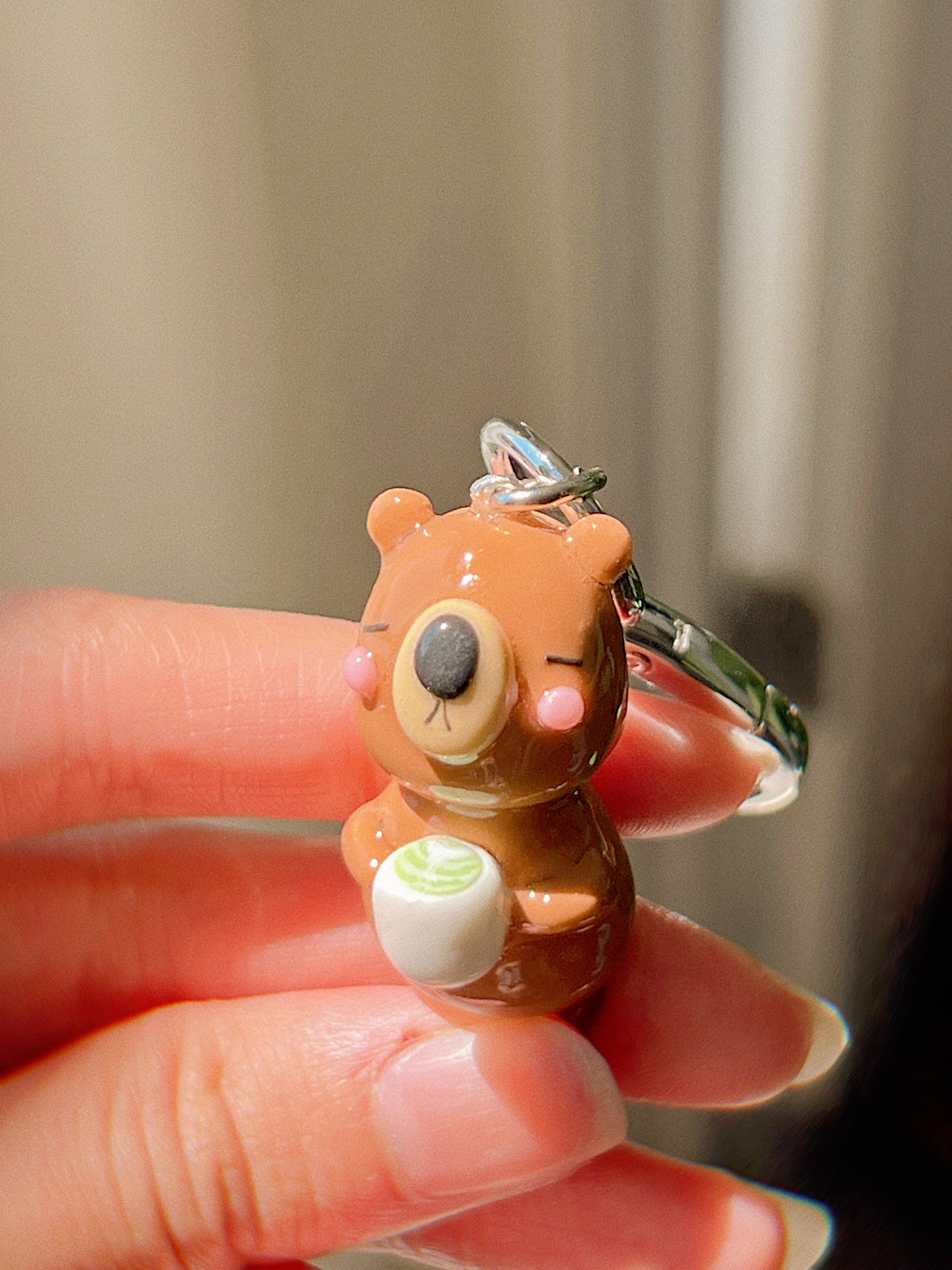 Uncomfy Friends Matcha Bear Keychain PREORDER – Uncomfy Co.