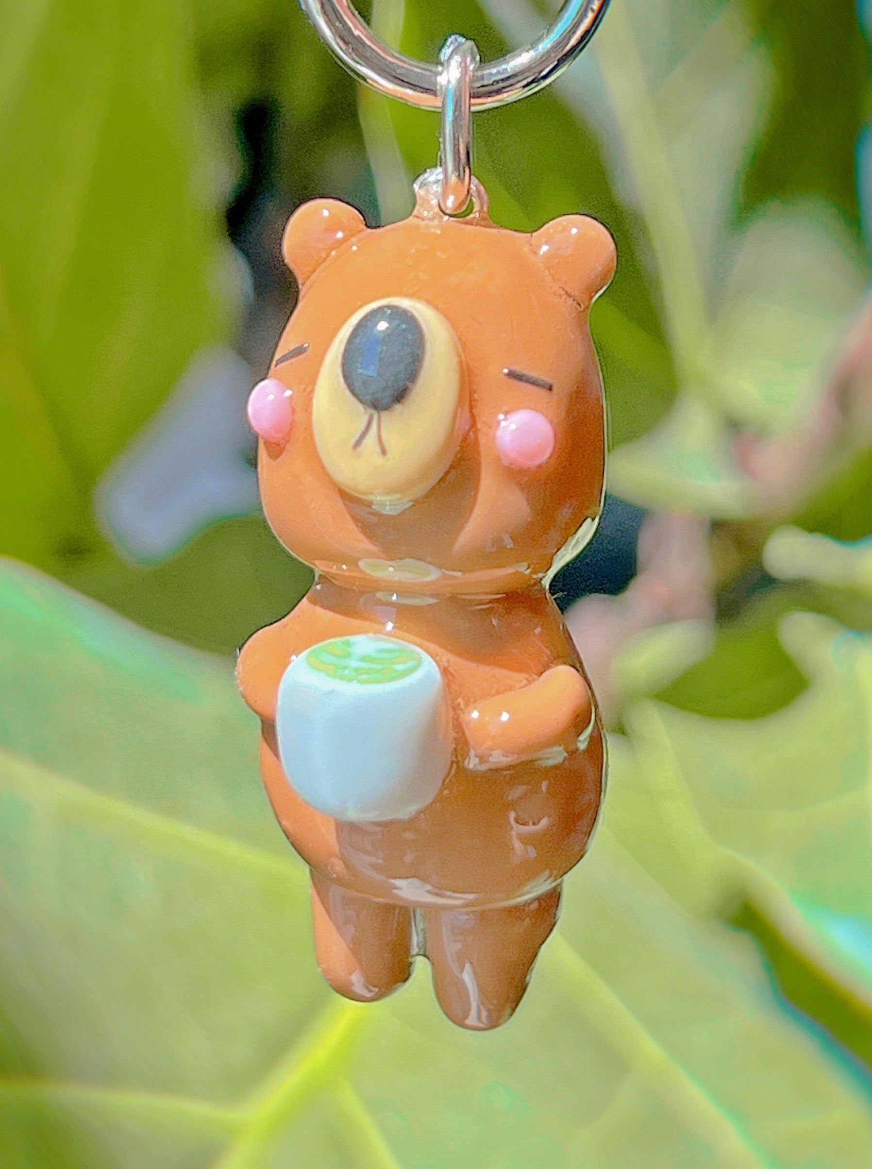 Uncomfy Friends Matcha Bear Keychain PREORDER – Uncomfy Co.