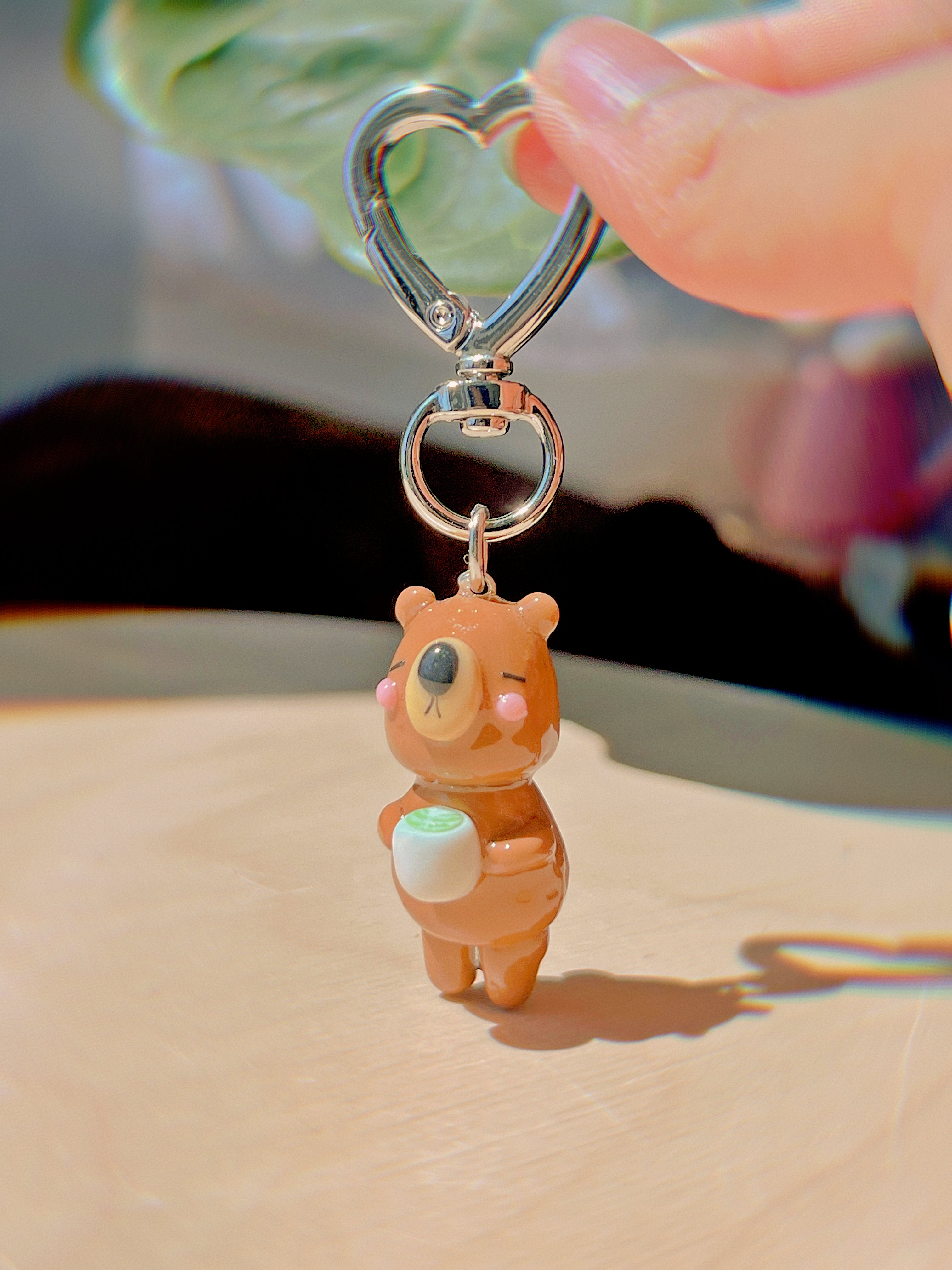 Uncomfy Friends Matcha Bear Keychain PREORDER – Uncomfy Co.